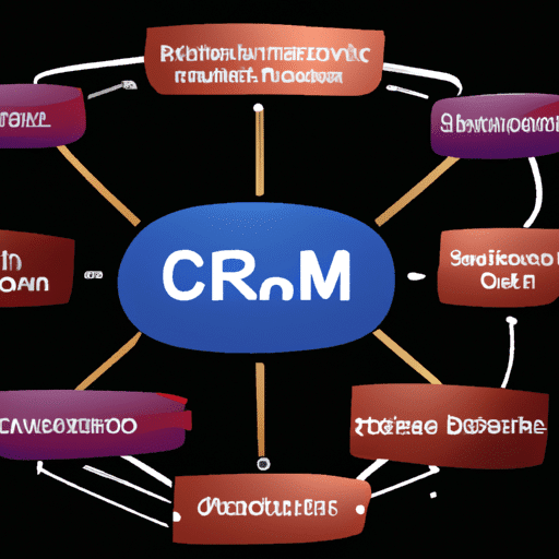 תרשים של הרכיבים השונים של מערכת CRM